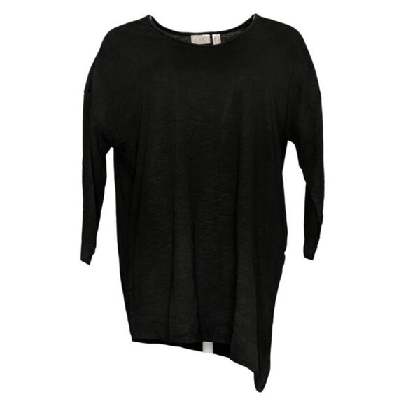 LOGO by Lori Goldstein Drop Shoulder 3/4 Sleeve Knit Top - Picture 2 of 4